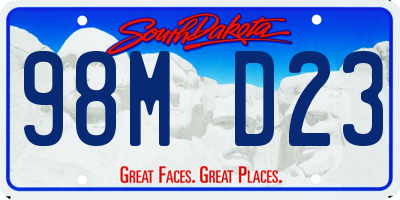 SD license plate 98MD23
