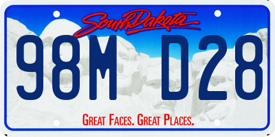 SD license plate 98MD28