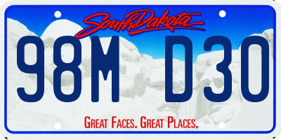 SD license plate 98MD30