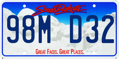 SD license plate 98MD32