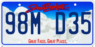 SD license plate 98MD35