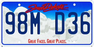 SD license plate 98MD36
