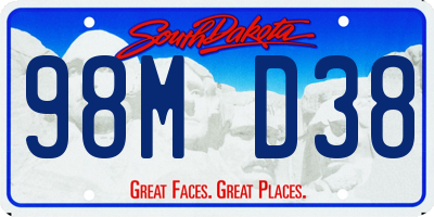 SD license plate 98MD38