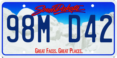 SD license plate 98MD42