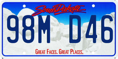 SD license plate 98MD46