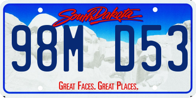 SD license plate 98MD53