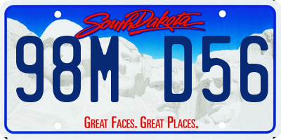 SD license plate 98MD56