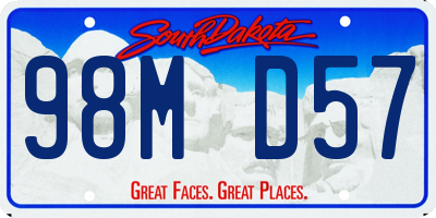 SD license plate 98MD57