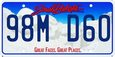 SD license plate 98MD60
