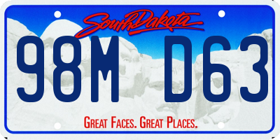 SD license plate 98MD63