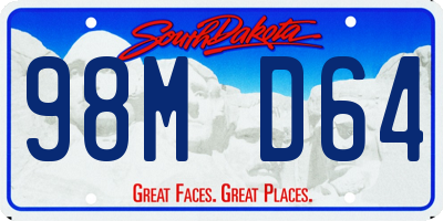 SD license plate 98MD64
