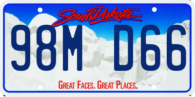 SD license plate 98MD66