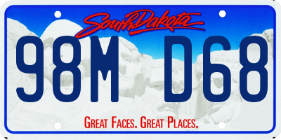 SD license plate 98MD68