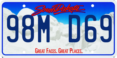 SD license plate 98MD69