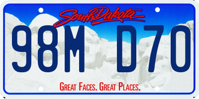 SD license plate 98MD70