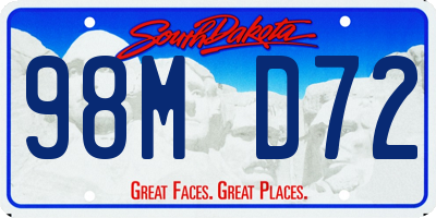 SD license plate 98MD72