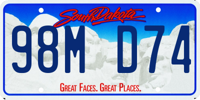 SD license plate 98MD74