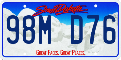 SD license plate 98MD76