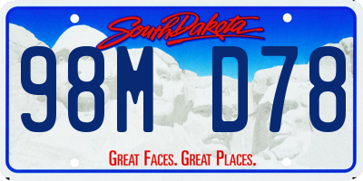 SD license plate 98MD78