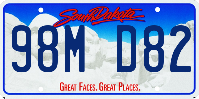 SD license plate 98MD82