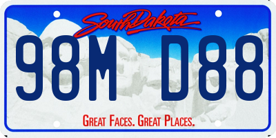 SD license plate 98MD88