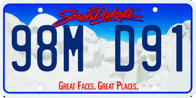 SD license plate 98MD91