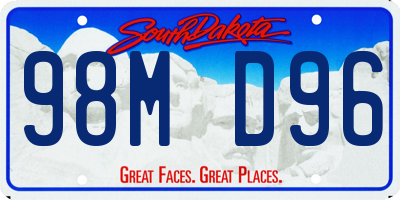 SD license plate 98MD96