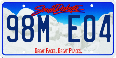 SD license plate 98ME04