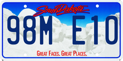 SD license plate 98ME10