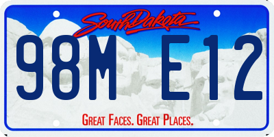 SD license plate 98ME12