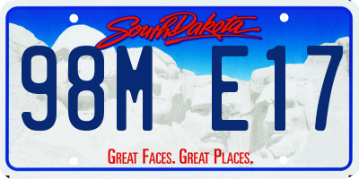 SD license plate 98ME17
