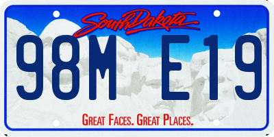SD license plate 98ME19