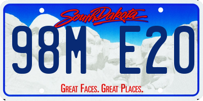 SD license plate 98ME20