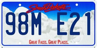 SD license plate 98ME21