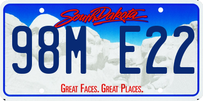SD license plate 98ME22
