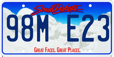 SD license plate 98ME23