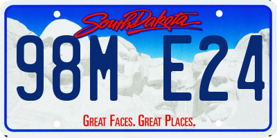 SD license plate 98ME24