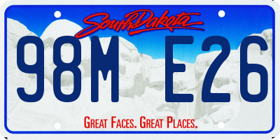SD license plate 98ME26