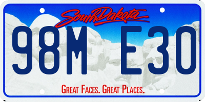 SD license plate 98ME30