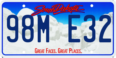 SD license plate 98ME32