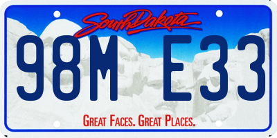 SD license plate 98ME33