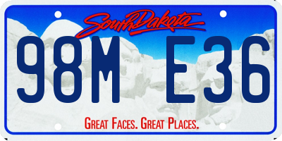 SD license plate 98ME36