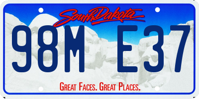 SD license plate 98ME37