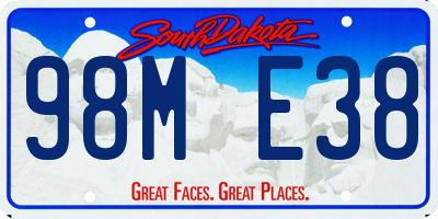 SD license plate 98ME38