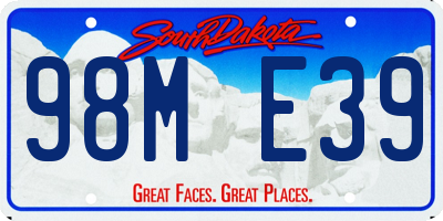 SD license plate 98ME39
