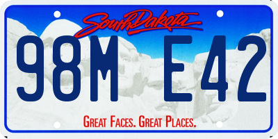 SD license plate 98ME42