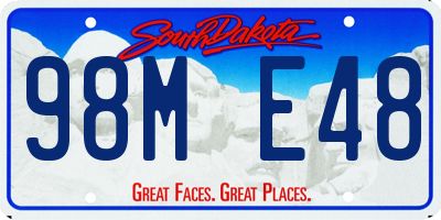 SD license plate 98ME48