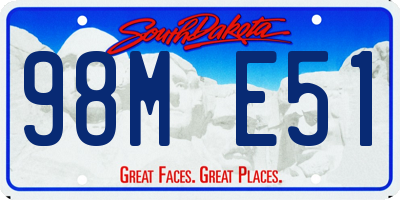 SD license plate 98ME51