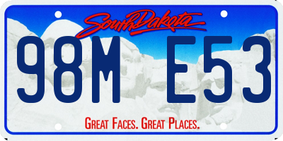 SD license plate 98ME53