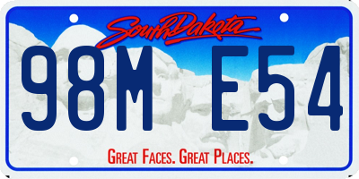 SD license plate 98ME54
